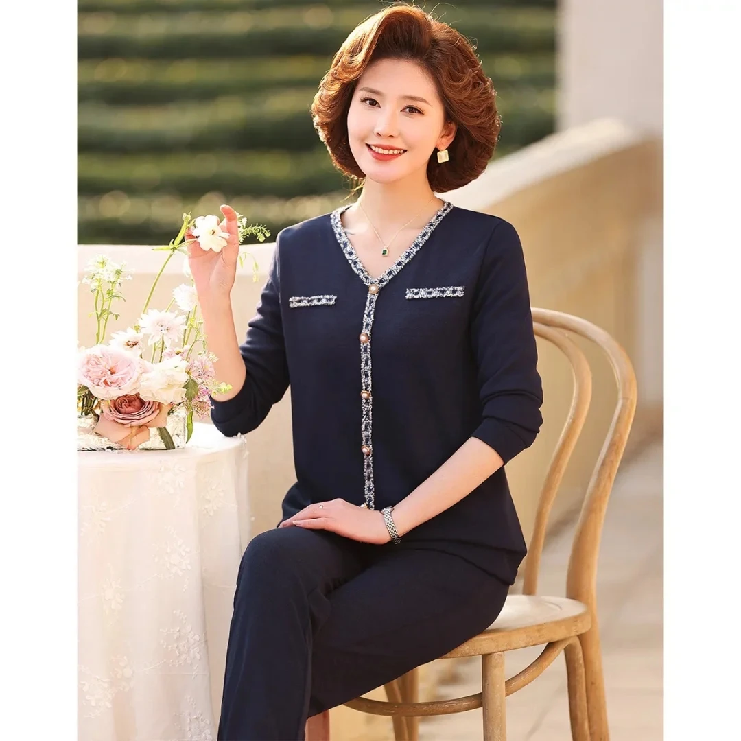 中老年妈妈装新款套装