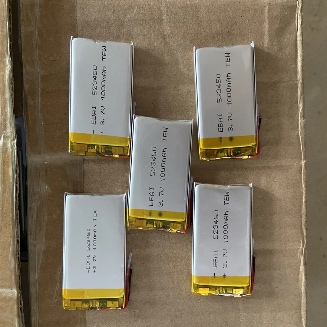 （发5块 带保护板）3.7伏1千毫安523450聚合物电池 有的地区发不了