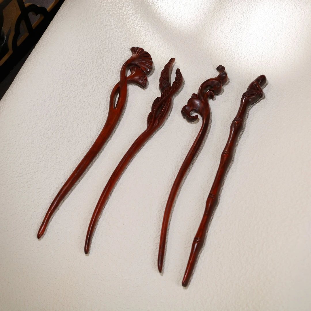 凰一品 血檀发簪  发四个