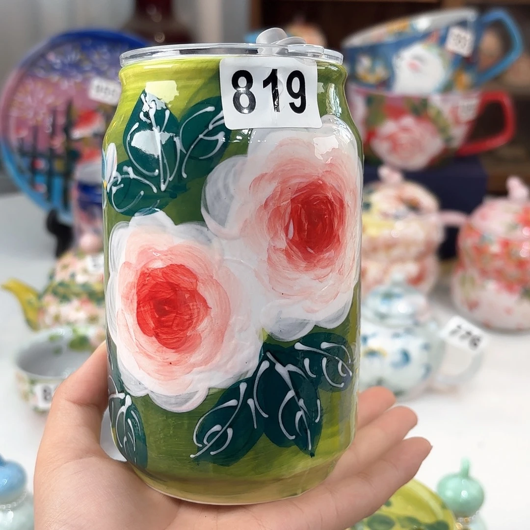 景德镇手绘高温釉下彩陶瓷茶具