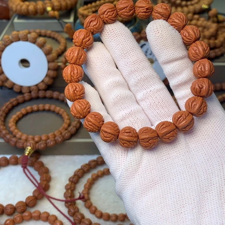 是***呀手串桃核秦岭龙纹