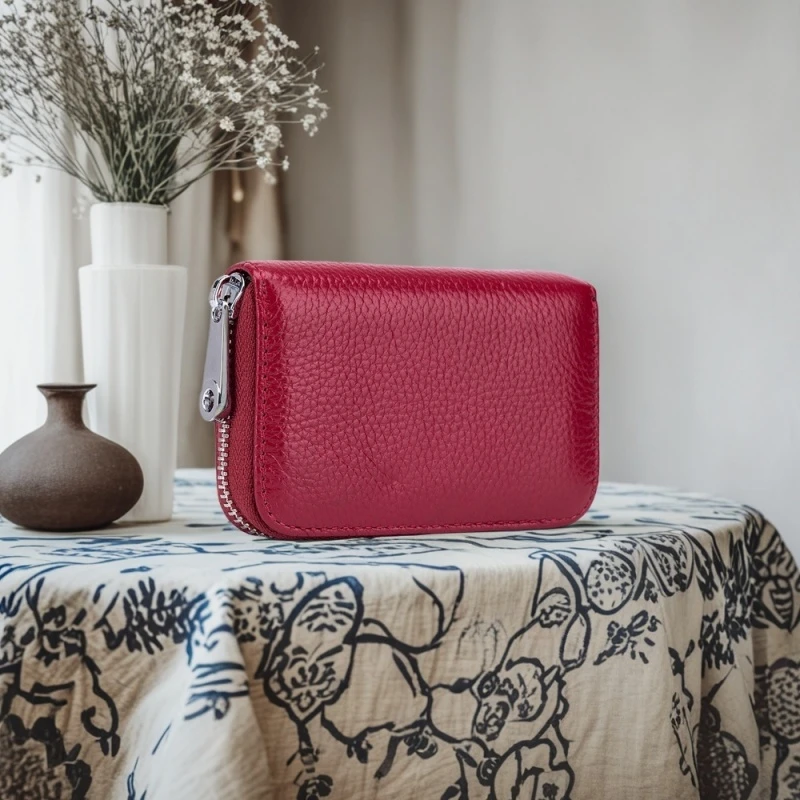防盗刷卡包真皮多卡位迷你零钱包风琴小巧驾驶证件套卡收纳包拉链