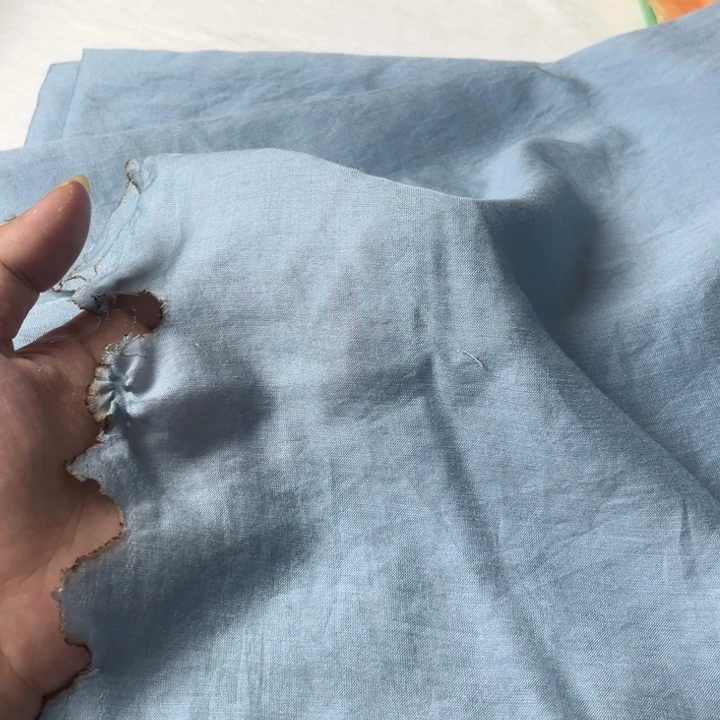 棉混纺浅蓝色人鱼姬2米