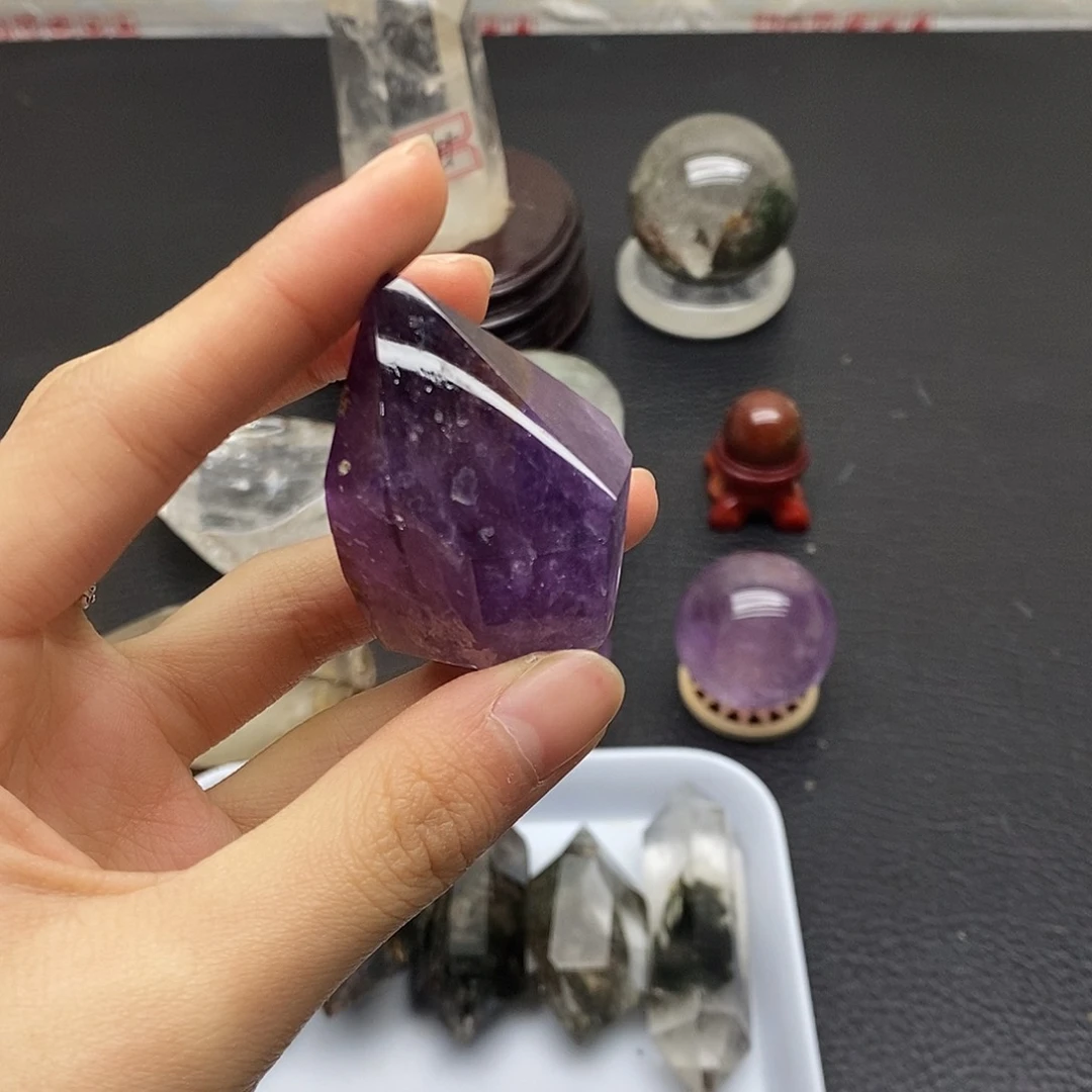 未镶嵌水晶珠宝半成品108水晶石