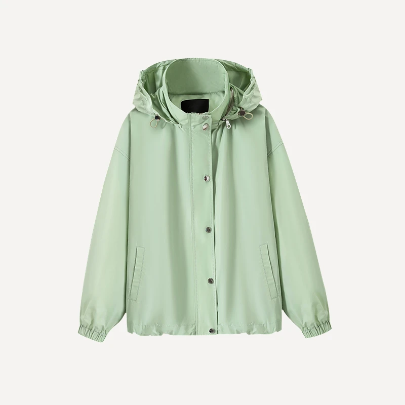 5MWT022【哈密瓜】【MIRCHE】旅行户外系列高端气质防水短外套