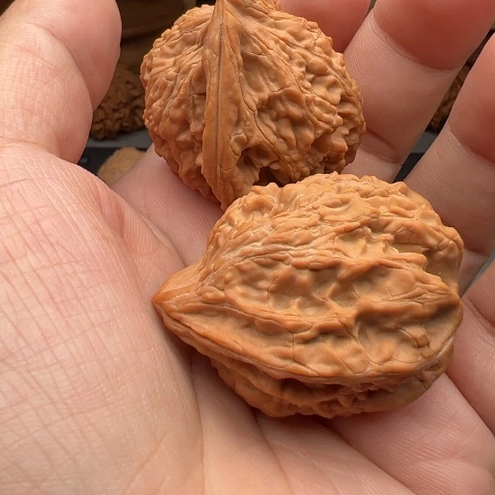 颜***丽把件文玩核桃大沽石