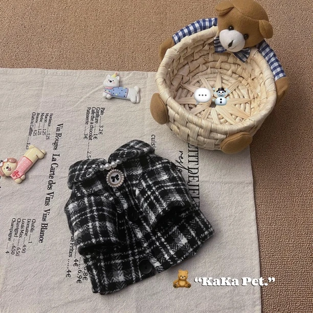 狗狗衣服宠物狗衣服小香风裙子狗狗衬衫英伦风猫衣服雪纳瑞约克夏