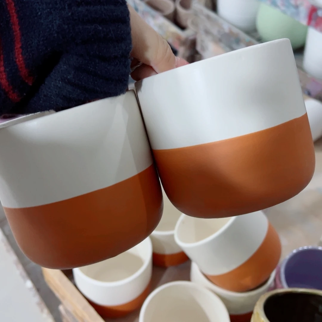 有孔，陶瓷花盆满10米包邮发货