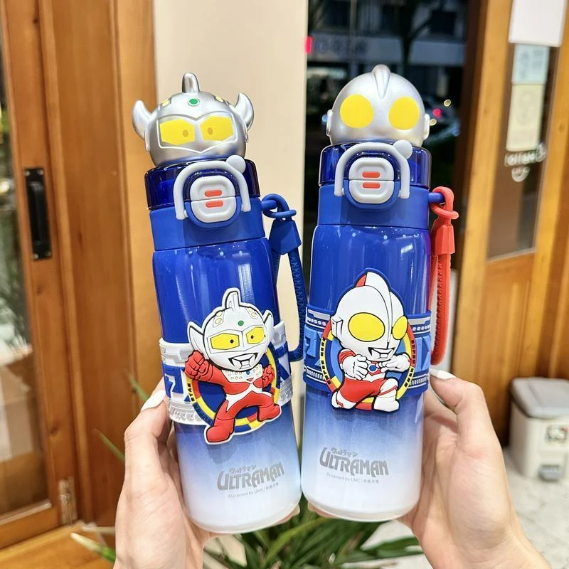 新款书包侧兜奥特曼卡通公仔316不锈钢保温杯560ml