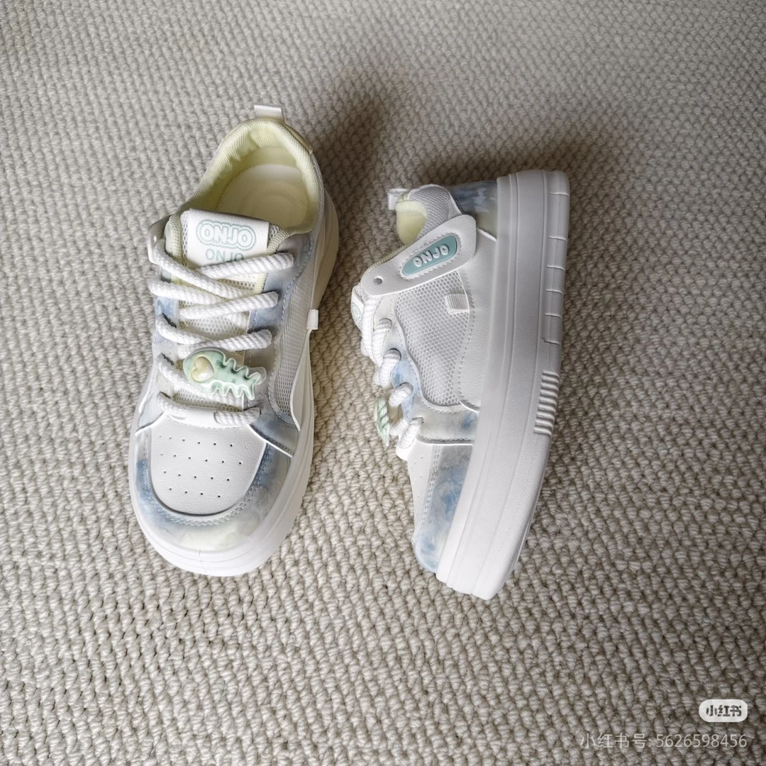 美嘉链接非图勿拍夏季透气网面小白鞋女