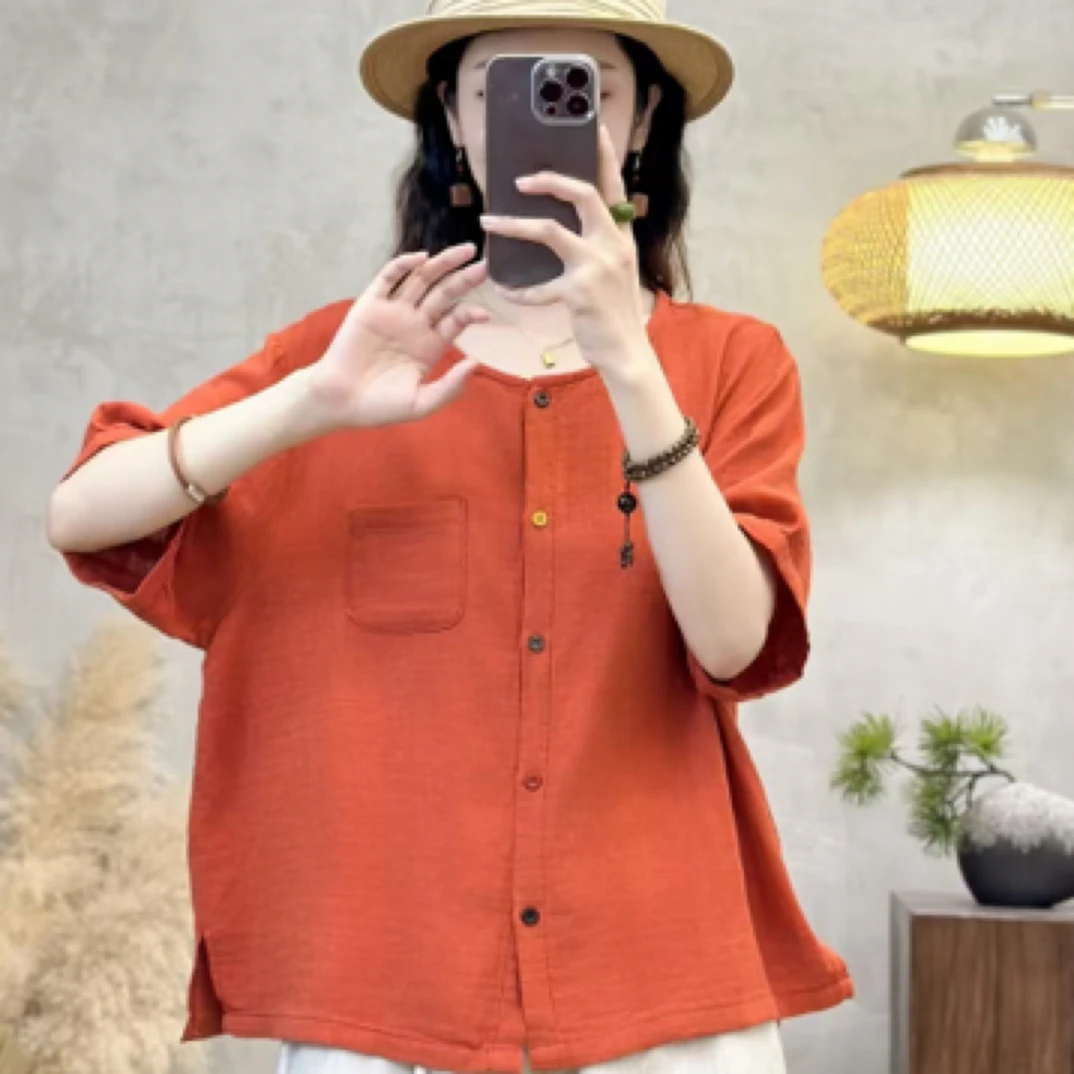 171夏季爆款双纱彩色胸间口袋开衫短袖外套