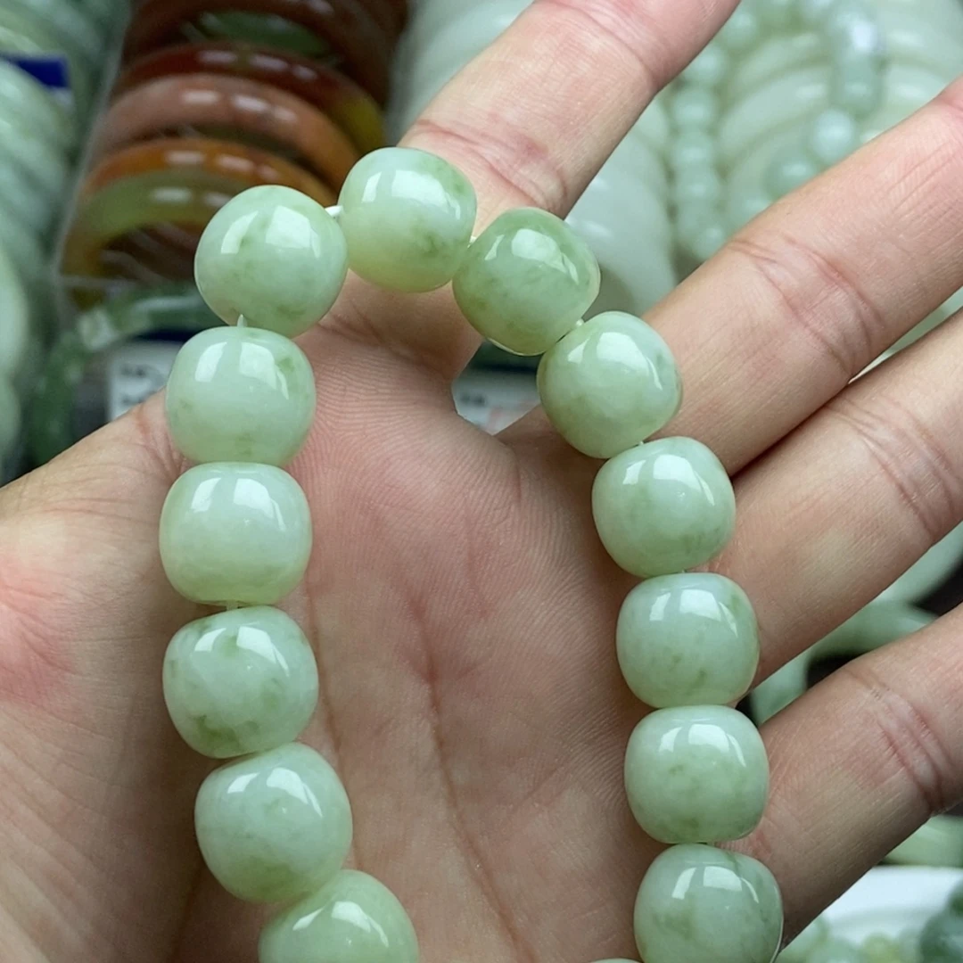 蛇纹石玉未镶嵌手链