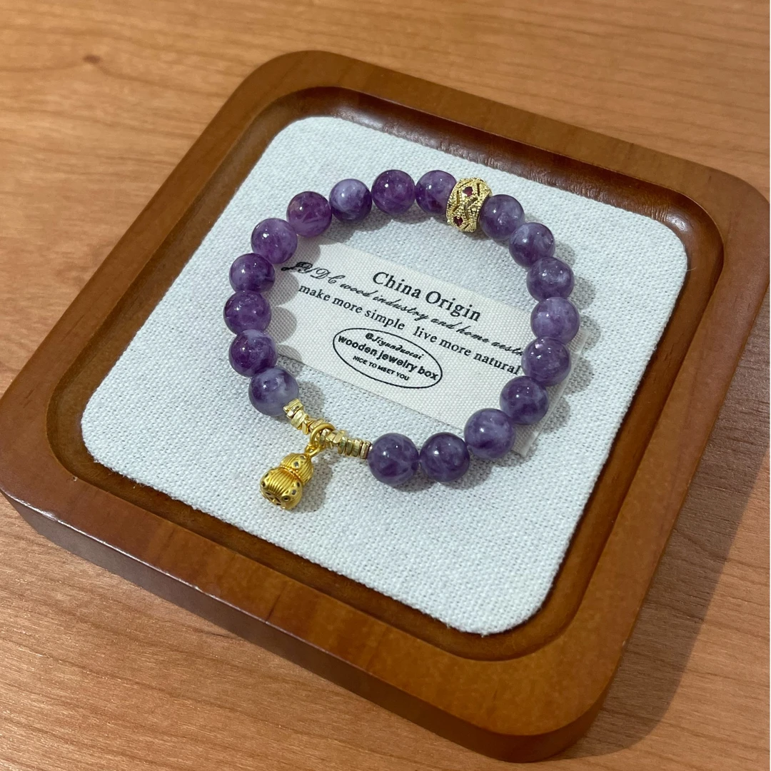8mm紫祖母手串 原创设计时尚紫色气质单圈DIY 多样性发一 SC036