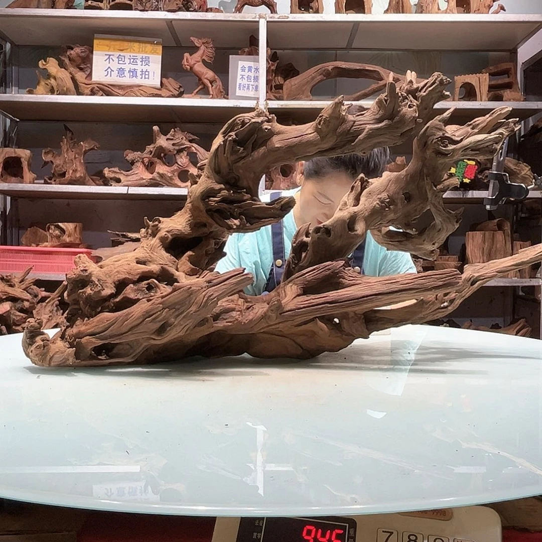 紫砂镂空紫柚沉木不包损@***艺3224