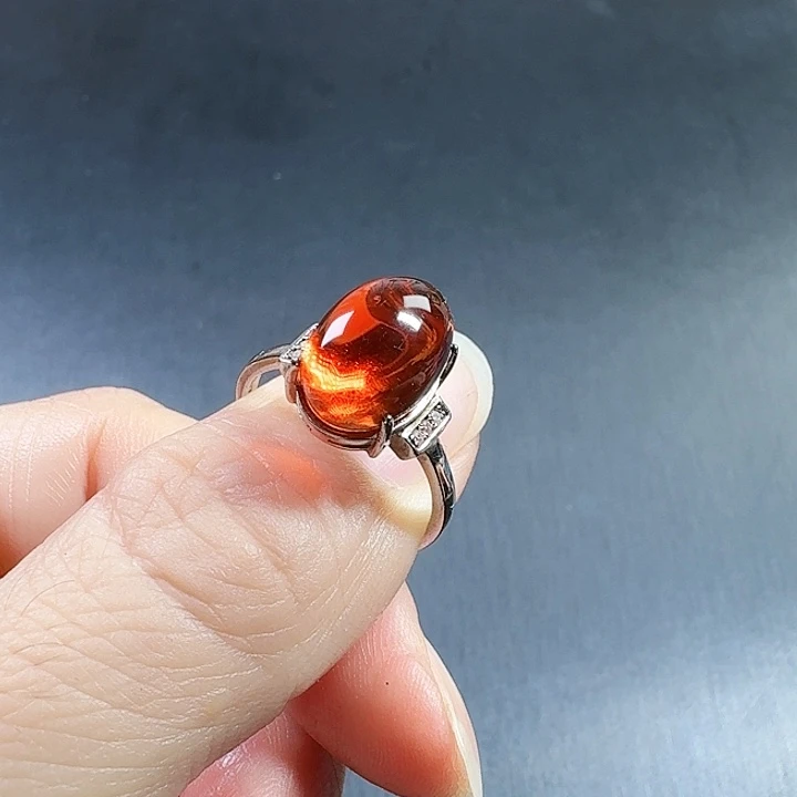 血珀未镶嵌戒指天然缅甸血珀