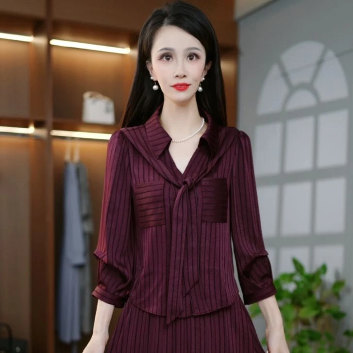 2025秋季轻奢大气优雅高级感精致修身减龄瘦身显瘦套装两件套套装