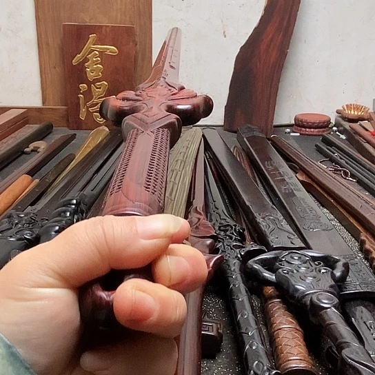 紫檀木木一米桃花剑