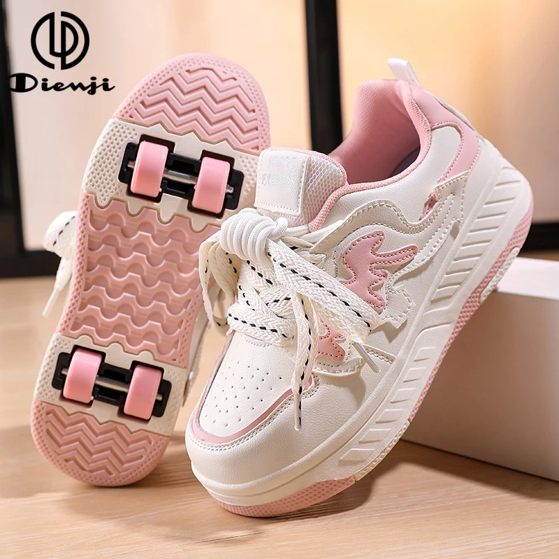 2025新款男暴走鞋女童鞋轮滑鞋爆走鞋四轮可收缩儿童滑轮鞋溜冰鞋