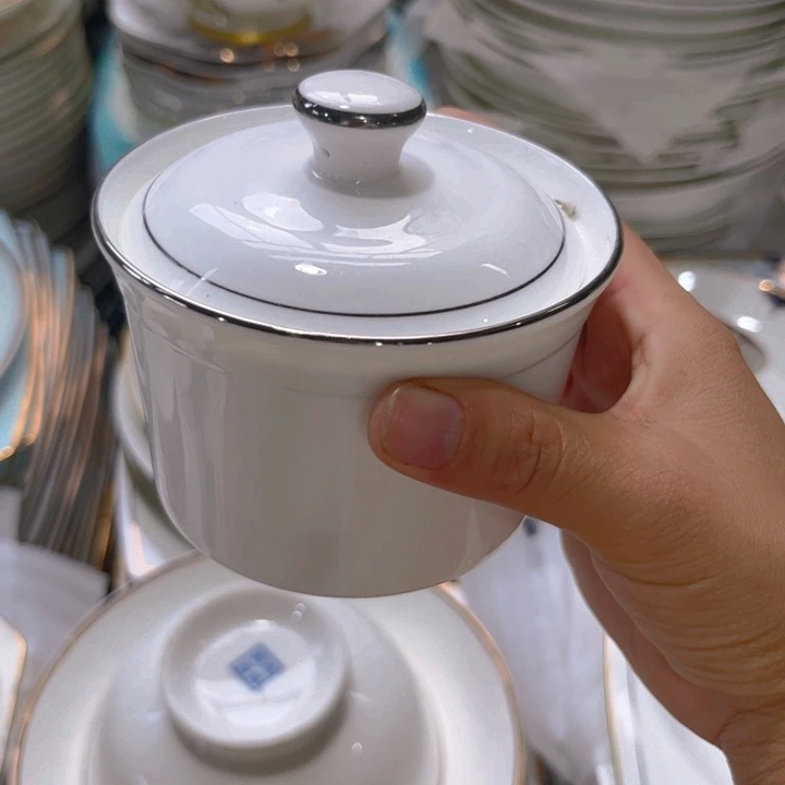 瓷片炖盅两个微瑕