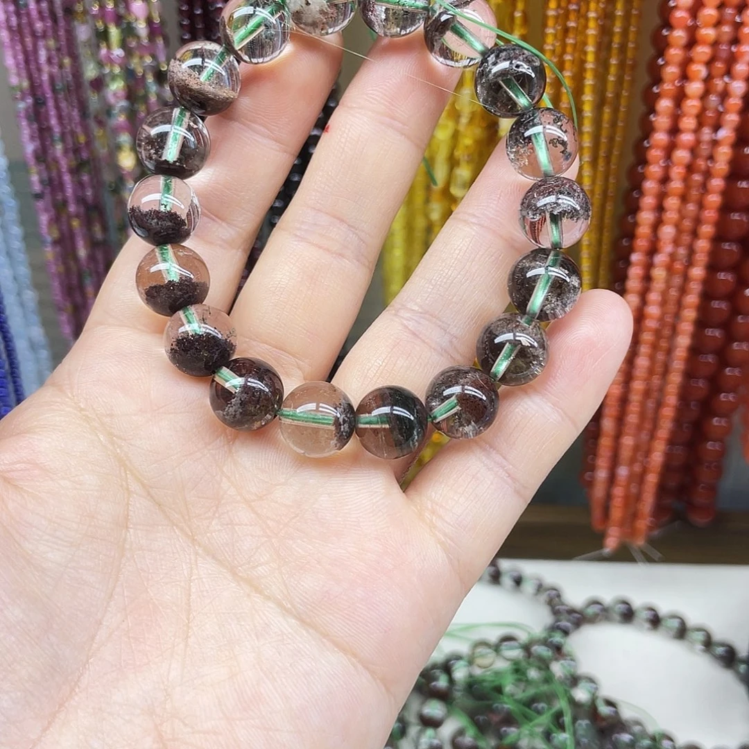 *****银S925镶嵌烟晶手链