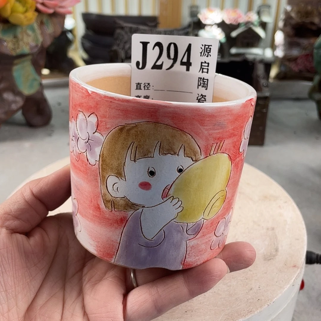 紫砂花盆景德镇陶瓷花盆294