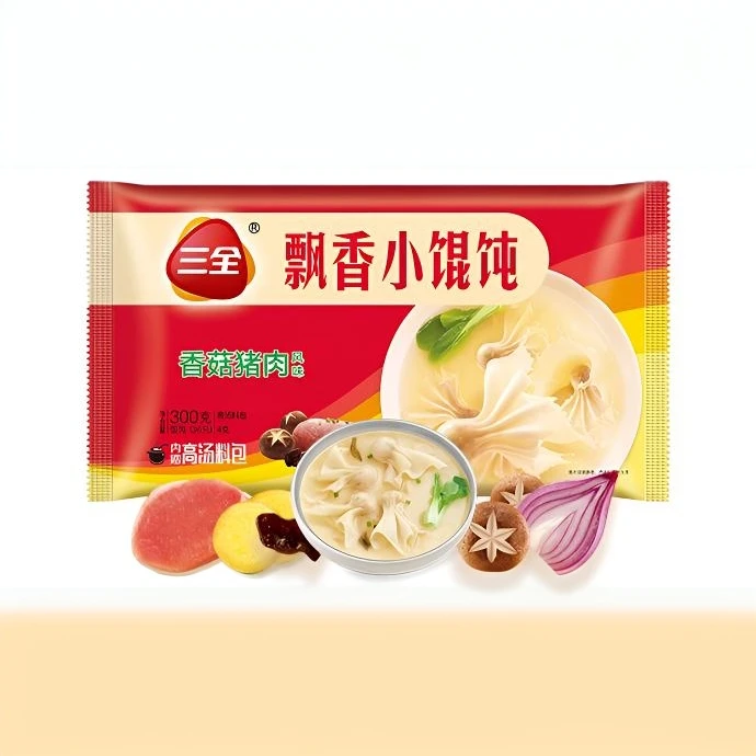 三全300g三鲜香菇猪肉飘香小馄饨早晚速食云吞抄手美味