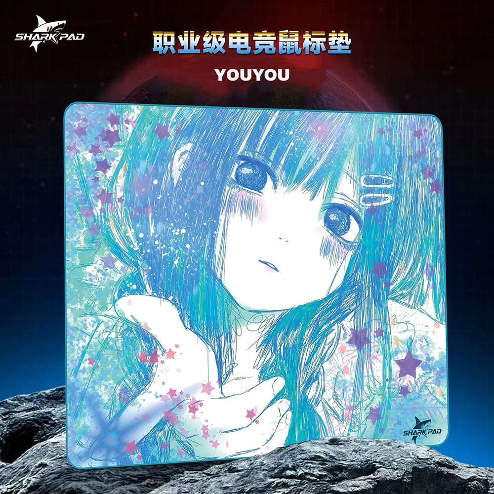 SharkPAD二次元线稿电竞鼠标垫细面滑垫桌垫男生FPS游戏设备专用
