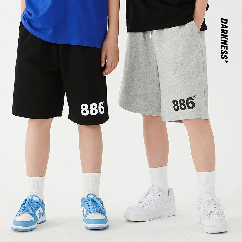 清！【NO退NO】吉米妈童装潮运动短裤外穿纯棉宽松五分裤薄DK23S109