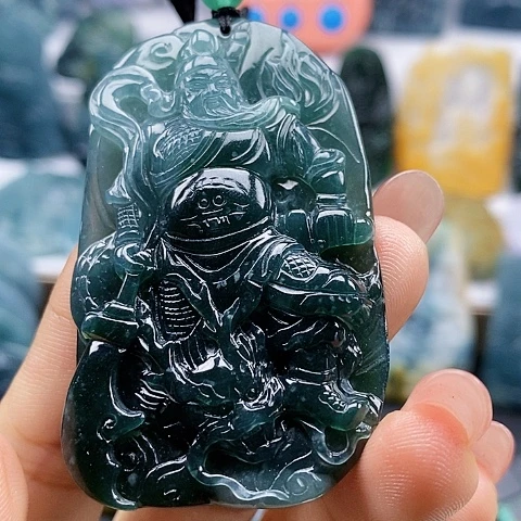 发***发定制翡翠未镶嵌关公