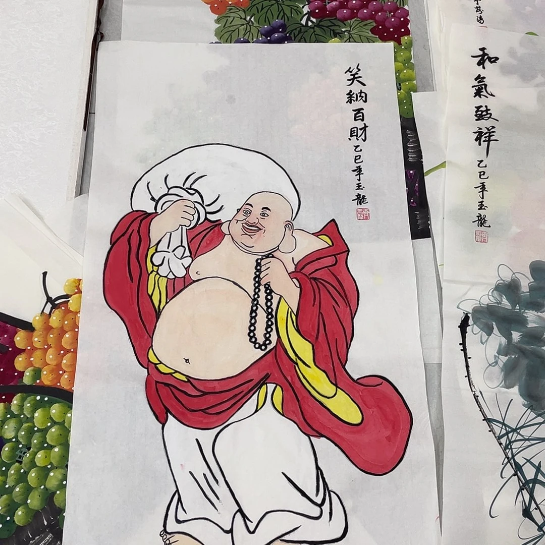 国画国画作品书法作品原稿三尺人物