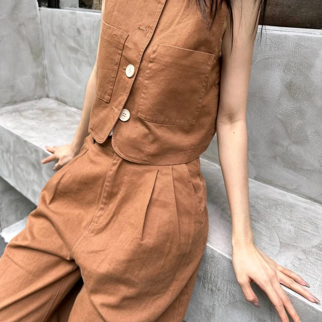 【新款上架】老钱风马甲套装复古秋冬简约设计师款