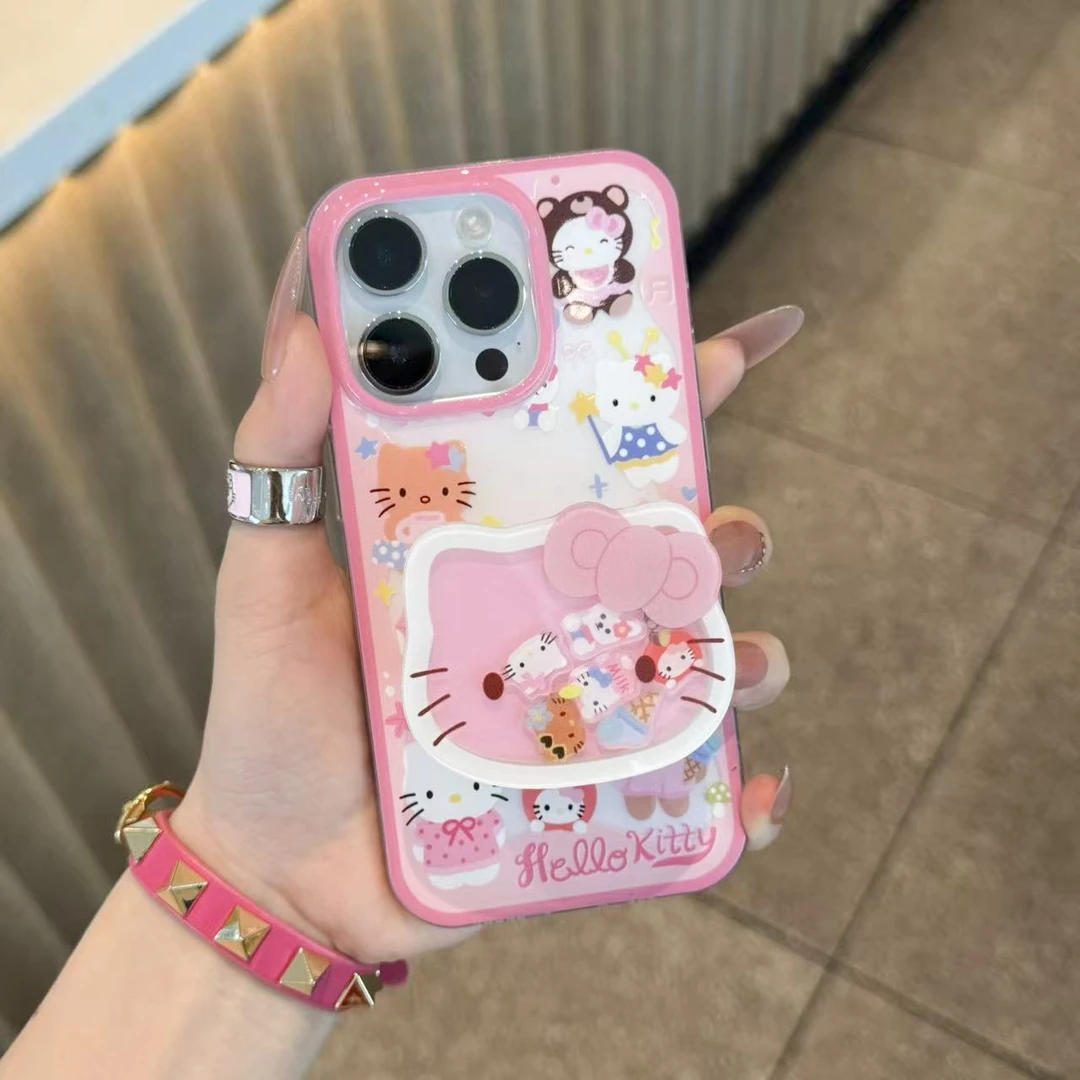 SMBLCE凯蒂摇摇乐支架适用iPhone17大孔16手机壳华为vivo小米oppo