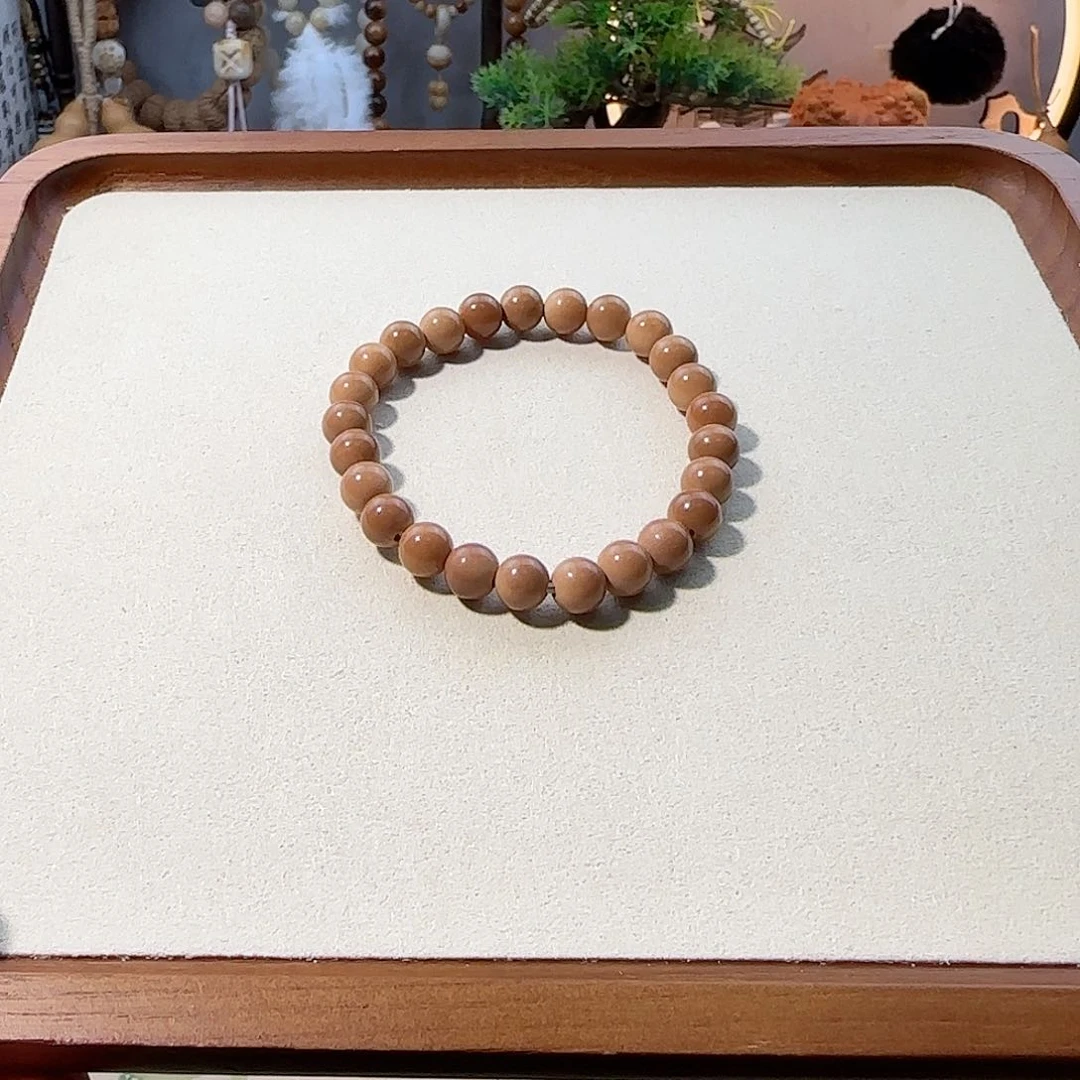 菩提根/象牙果吊坠白玉菩提卡8圆珠风化