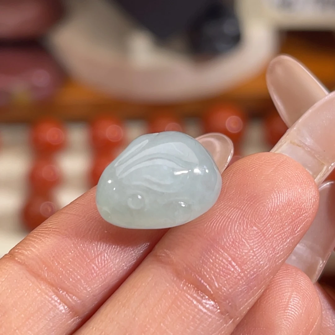 翡翠未镶嵌颈饰小兔子 12.5x15.6mm 不换退