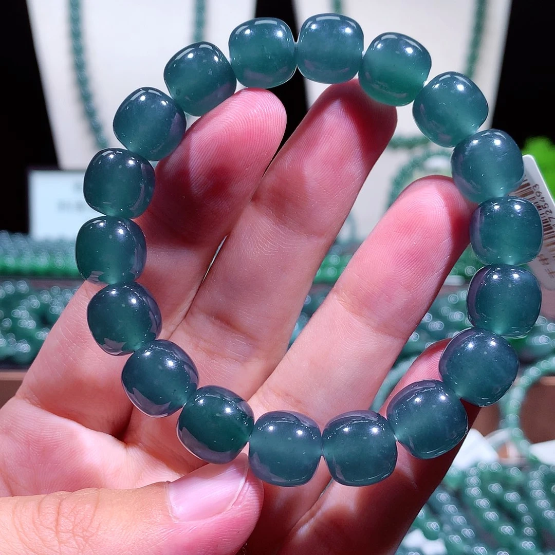 翡翠未镶嵌手链天然a货翡翠手串11.8