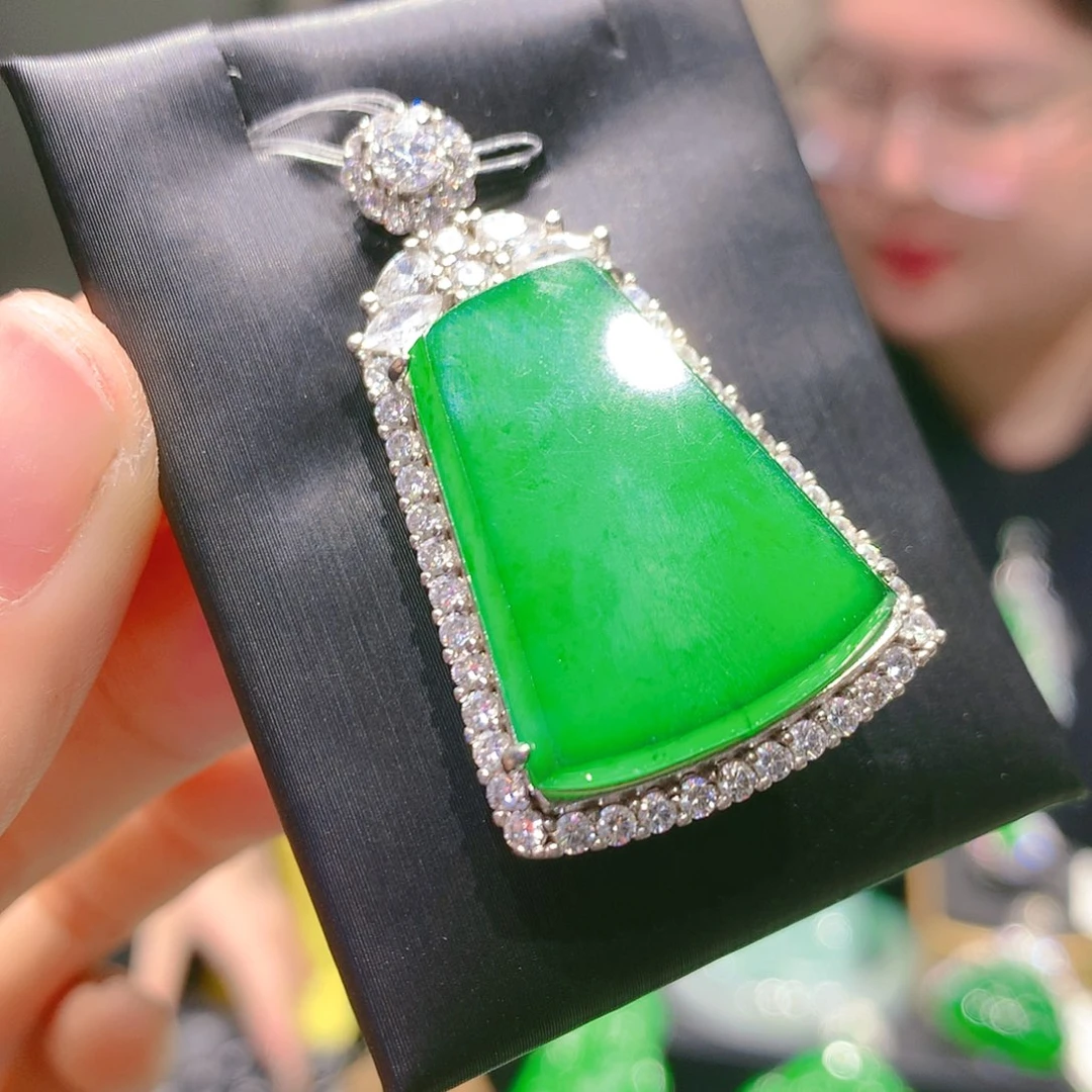 翡翠颈饰银S925镶嵌5甄选qj