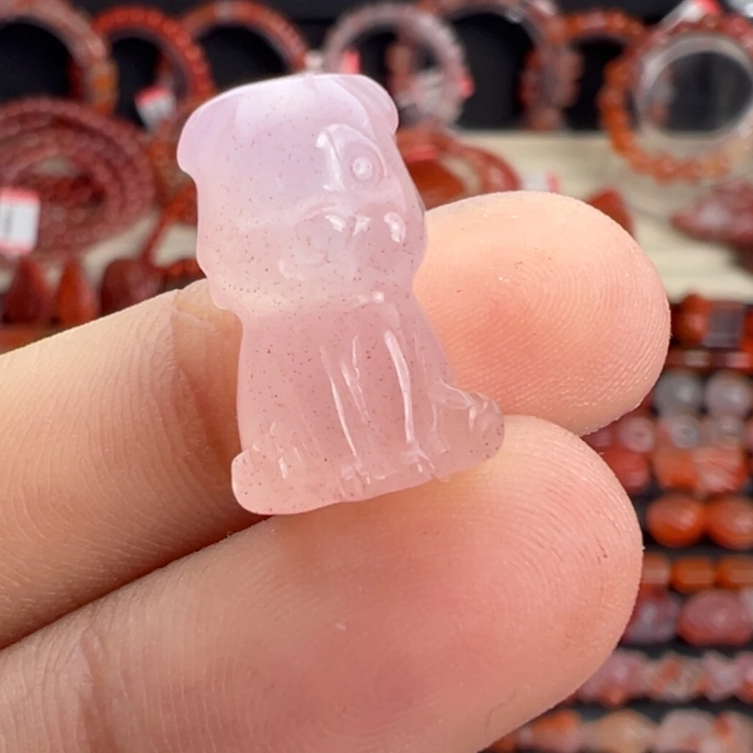 南红玛瑙未镶嵌颈饰小狗