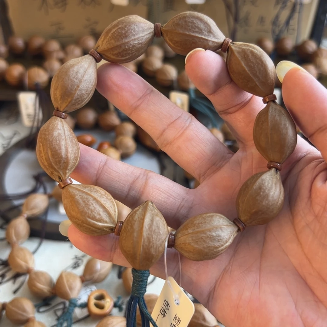 橄榄核手串梅林铁核老树核素串2029