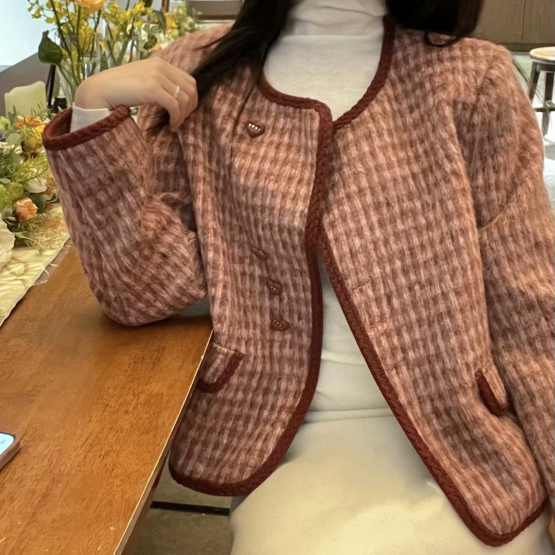 韩版时尚羊毛加棉小香风外套68253