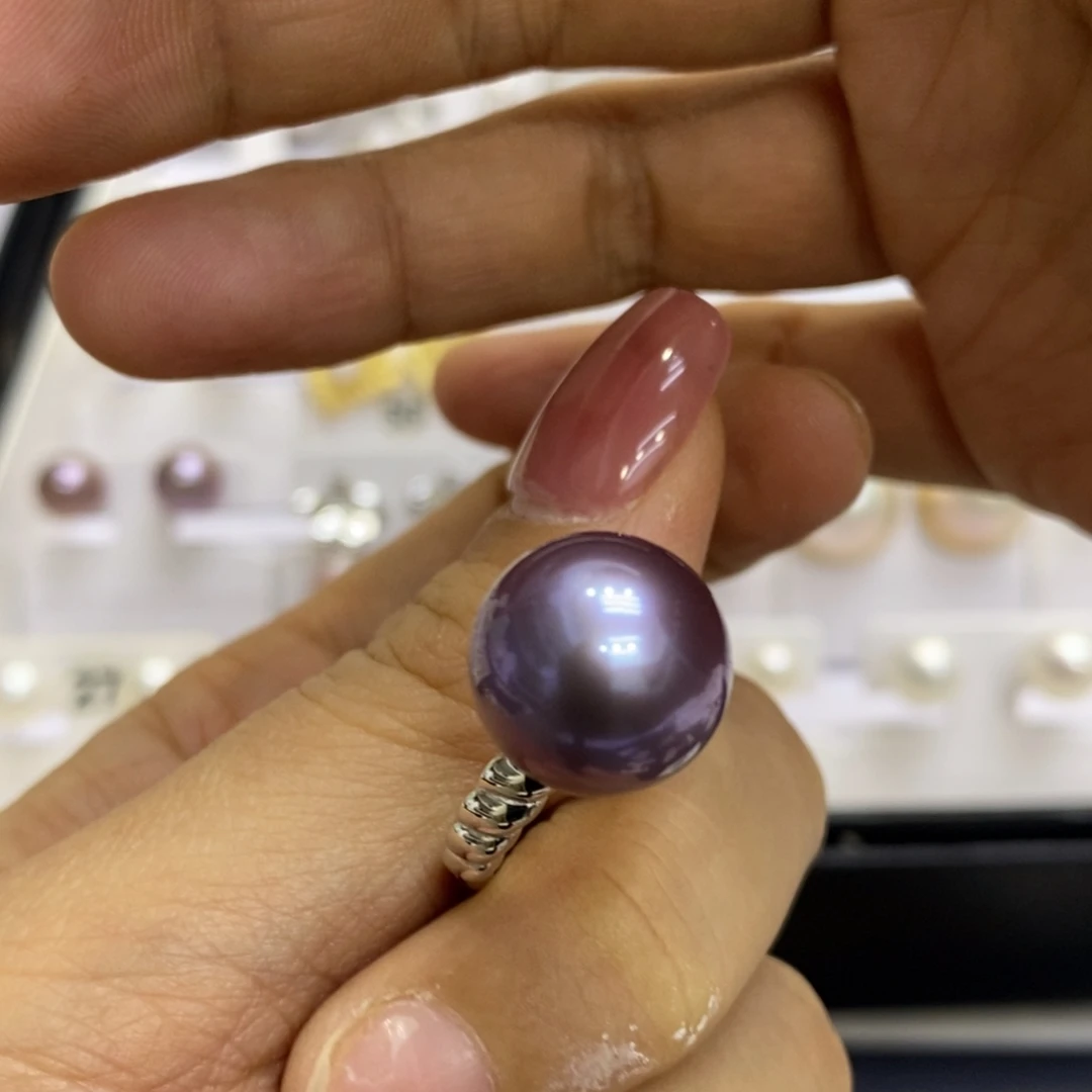 淡水珍珠戒指银S925镶嵌