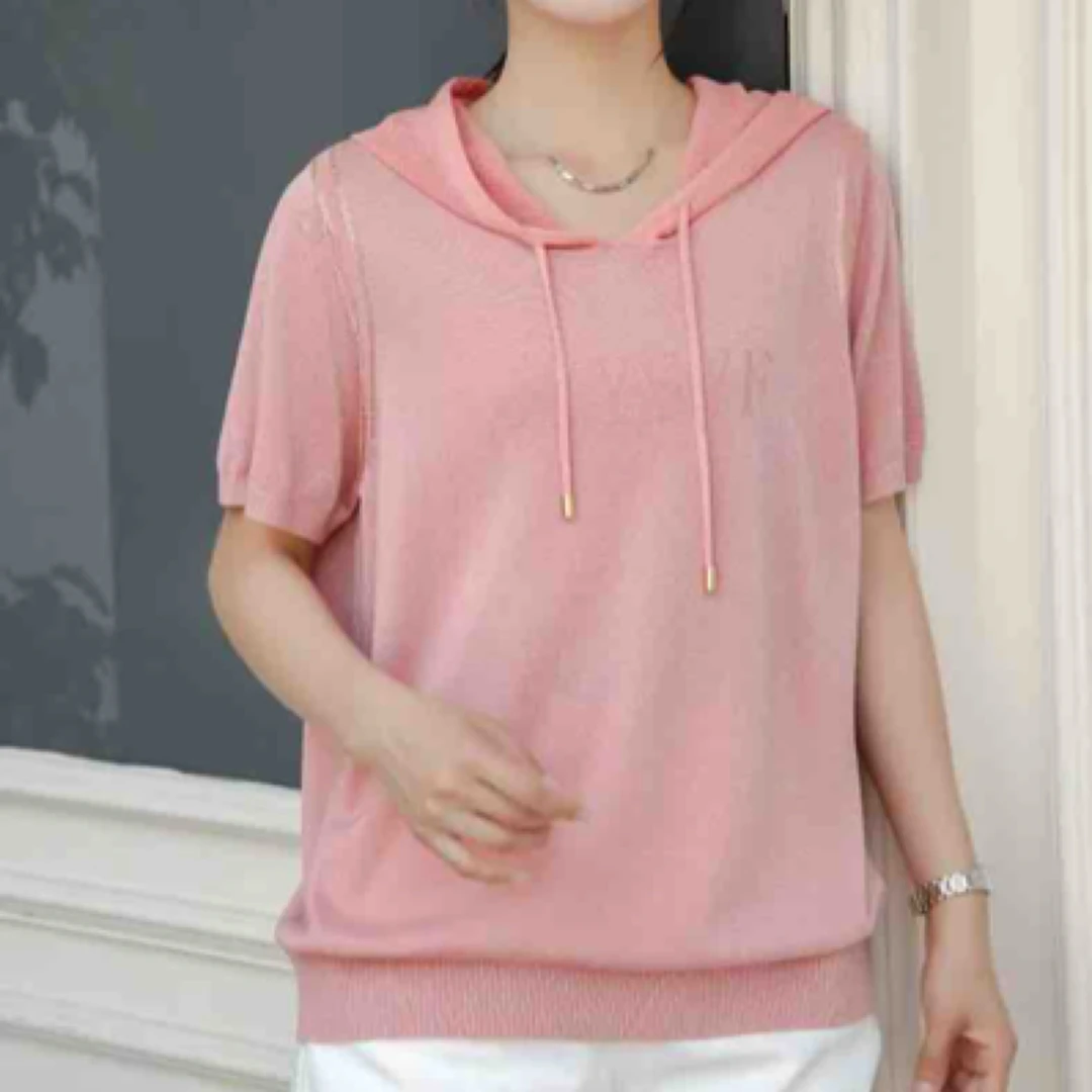 风之信5863夏季新款帽衫修身显瘦百搭