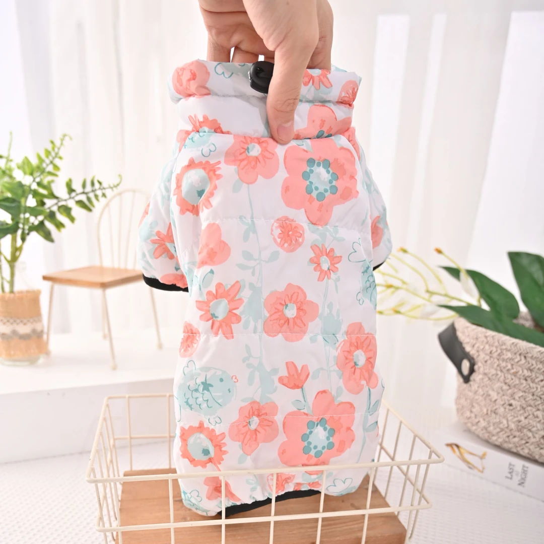 宠物狗狗衣服秋冬款保暖加厚泰迪比熊雪纳瑞漂亮四脚棉衣时尚1152