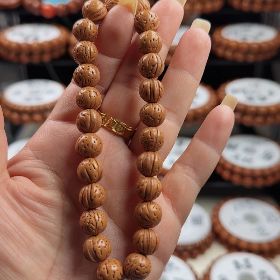 手串桃核小金豆手持
