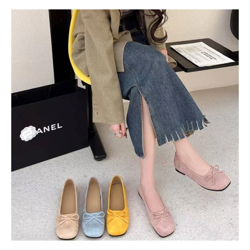 法式气质玛丽珍鞋女春季新款方头复古单鞋平底百搭小皮鞋69899