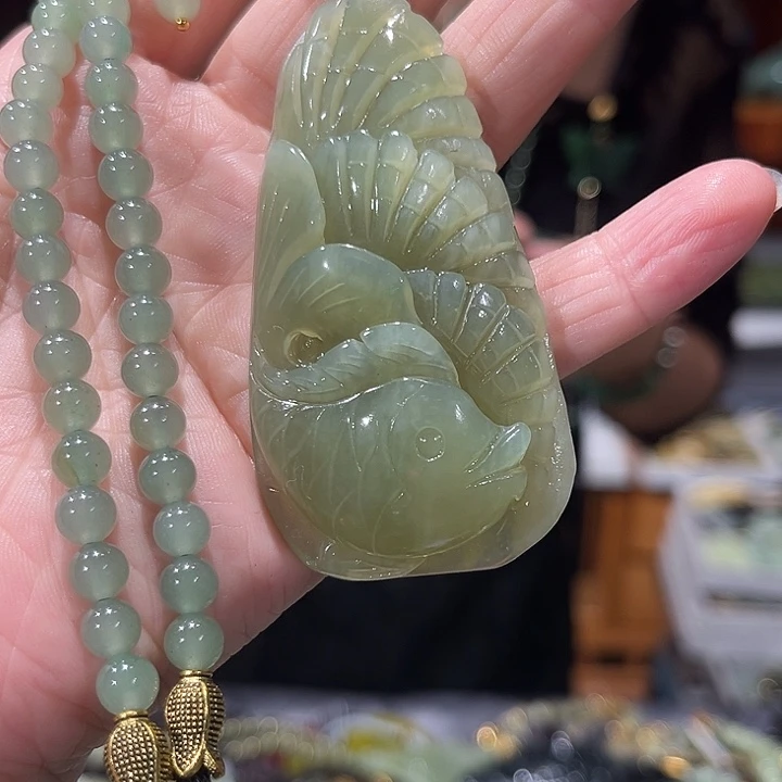 未镶嵌岫玉毛衣链