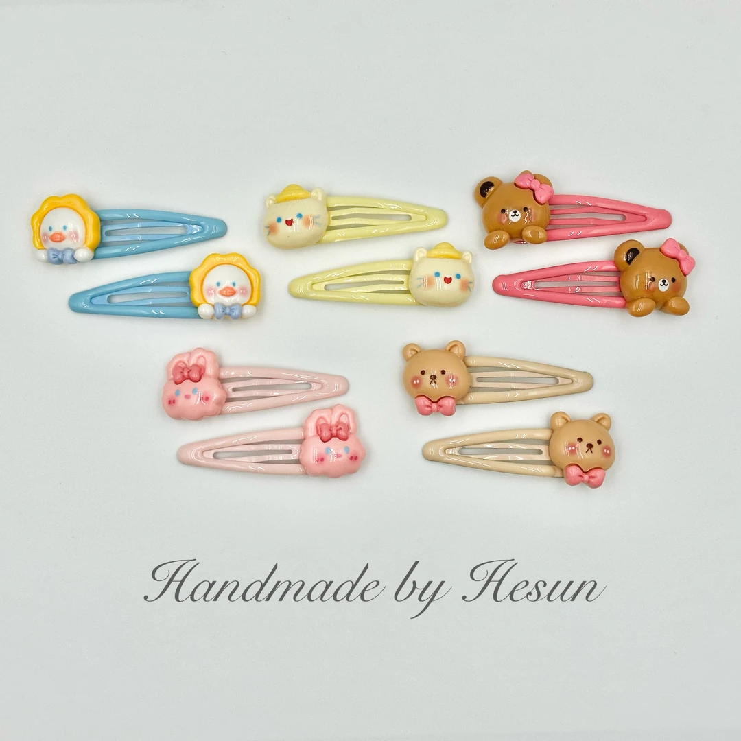 【包邮】3女童宝宝休闲发饰BB夹卡通动物甜美可爱刘海碎发夹侧边夹