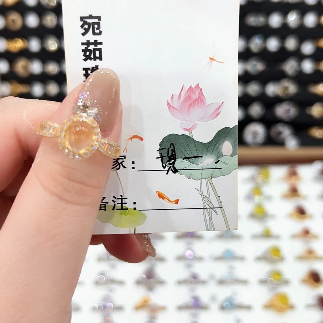 水晶戒指银S925镶嵌璟*?戒指