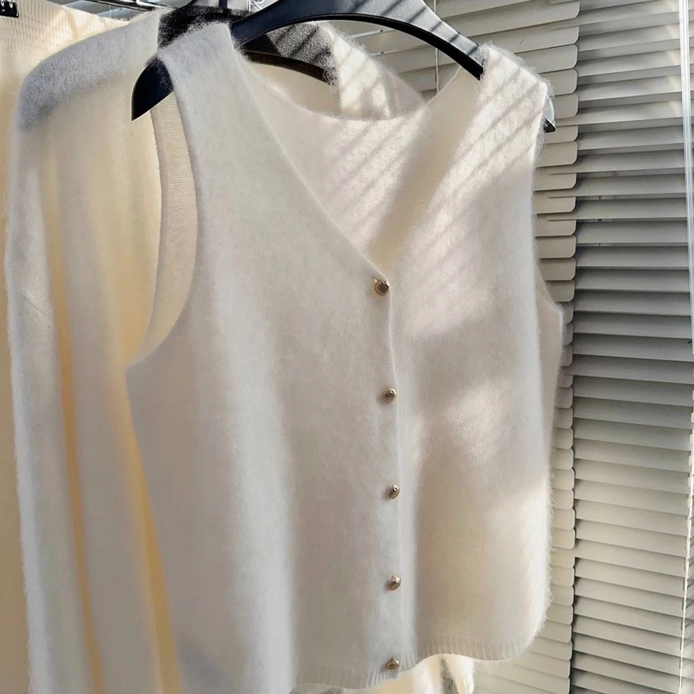 新款山羊绒羊毛背心马甲女宽松显瘦气质优雅