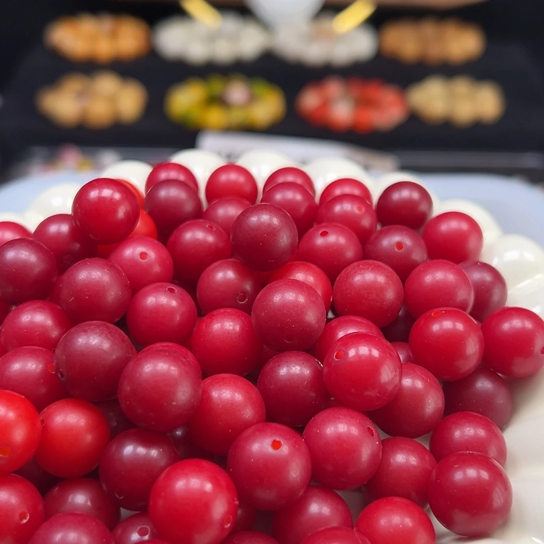 手串菩提根/象牙果卡14➕红圆60颗