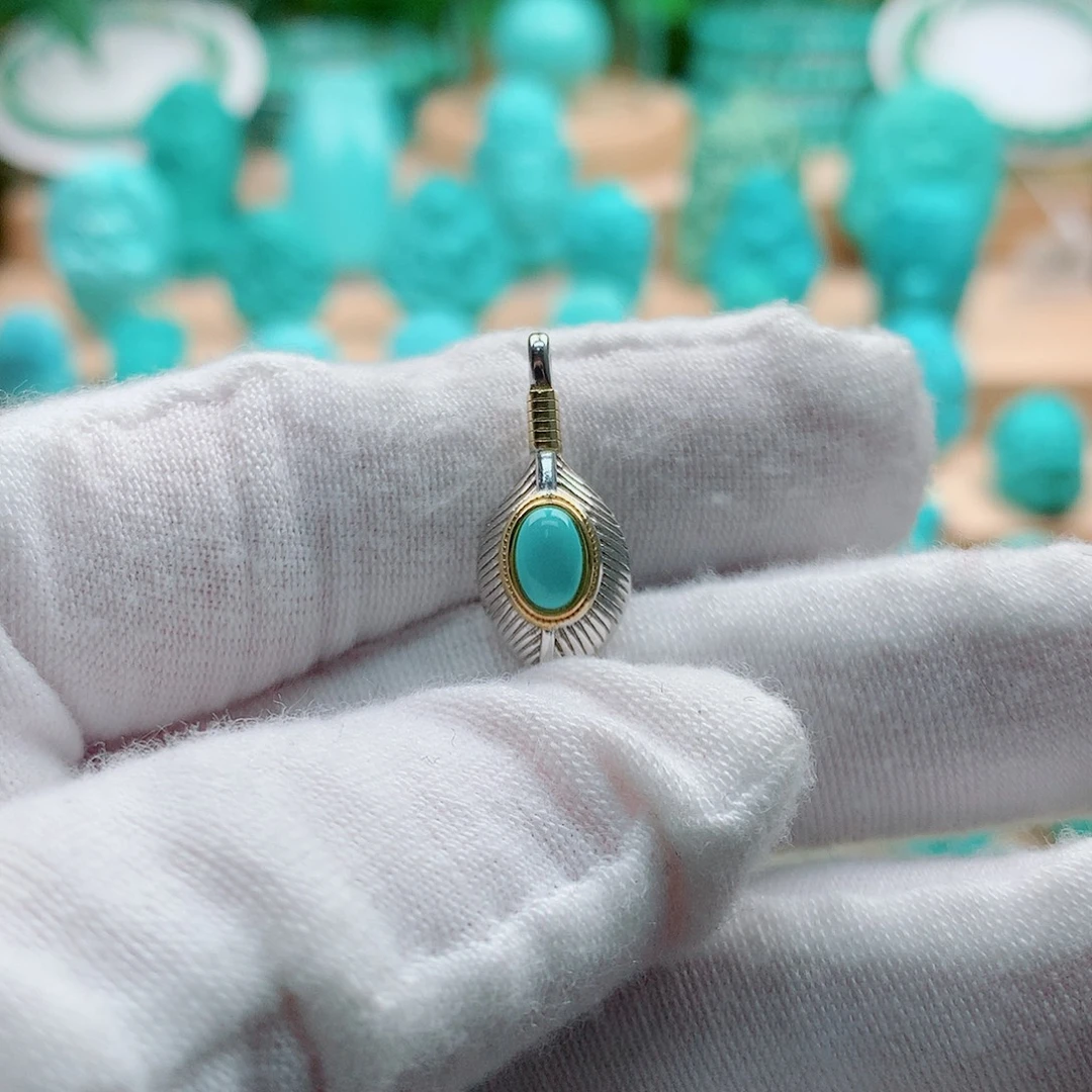 绿松石银S925镶嵌配饰